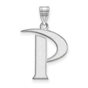 10k White Gold Pepperdine U. Large Initial P Pendant